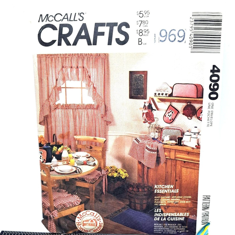McCalls 4090 Kitchen Essentials Sewing‎ Pattern Uncut Vintage 1970s Home Decor
